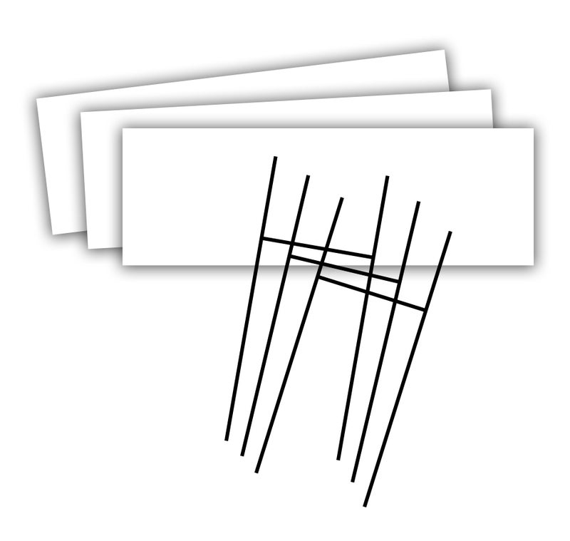 HeadLine Sign - Blank Yard Sign and H-Frame Ground Stake Sign Holder Set, White, 6 x 24 Inches, 3-Pack (5502) - Image 1